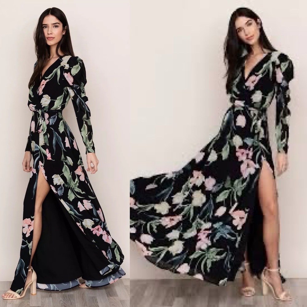 Yumi Kim EVER AFTER MAXI DRESS WESTVIEW Floral BLACK / XS NWT